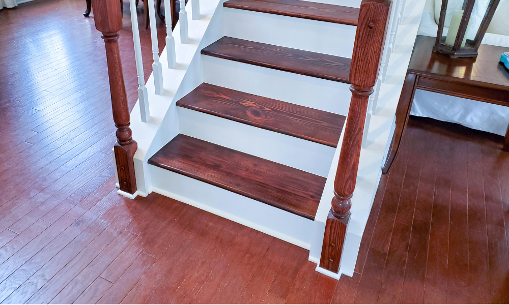 How I Upgraded my Carpeted Stairs to Wood Stairs for around $100