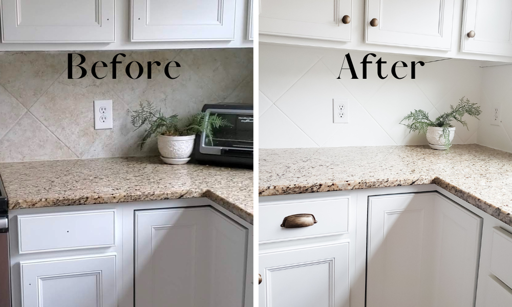 How to DIY Paint Your Kitchen Backsplash Tile (so it lasts for years!)